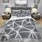 Designart 'Black & White Geometric Decorative Pattern' Modern Bedding Set - Duvet Cover & Shams